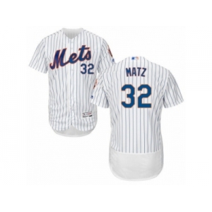 Men's Majestic New York Mets #32 Steven Matz White Flexbase Authentic Collection MLB Jersey