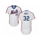 Men's Majestic New York Mets #32 Steven Matz White Royal Flexbase Authentic Collection MLB Jersey