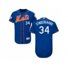 Men's Majestic New York Mets #34 Noah Syndergaard Royal Blue 2017 Spring Training Authentic Collection Flex Base MLB Jersey