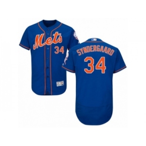 Men's Majestic New York Mets #34 Noah Syndergaard Royal Blue Flexbase Authentic Collection MLB Jersey