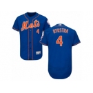 Men's Majestic New York Mets #4 Lenny Dykstra Royal Blue Flexbase Authentic Collection MLB Jersey