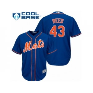 Men's Majestic New York Mets #43 Addison Reed Replica Royal Blue Alternate Home Cool Base MLB Jersey