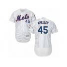 Men's Majestic New York Mets #45 Zack Wheeler White Flexbase Authentic Collection MLB Jersey