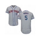 Men's Majestic New York Mets #5 David Wright Grey Flexbase Authentic Collection MLB Jersey