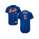 Men's Majestic New York Mets #5 David Wright Royal Blue Flexbase Authentic Collection MLB Jersey