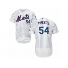 Men's Majestic New York Mets #54 Stolmy Pimentel White Flexbase Authentic Collection MLB Jersey