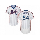 Men's Majestic New York Mets #54 Stolmy Pimentel White Royal Flexbase Authentic Collection MLB Jersey