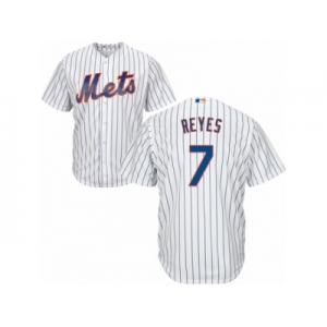 Men's Majestic New York Mets #7 Jose Reyes Replica White Home Cool Base MLB Jersey