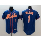 Men's New York Mets #1 Mookie Wilson Majestic Royal Blue Flexbase Authentic Collection Player Jersey