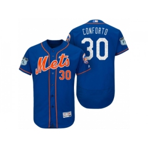 Men's New York Mets #30 Michael Conforto 2017 Spring Training Flex Base Authentic Collection Stitched Baseball Jersey