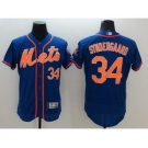 Men's New York Mets #34 Noah Syndergaar Majestic Royal Blue Flexbase Authentic Collection Player Jersey