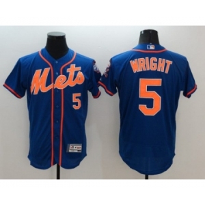 Men's New York Mets #5 David Wright Majestic Royal Blue Flexbase Authentic Collection Player Jersey