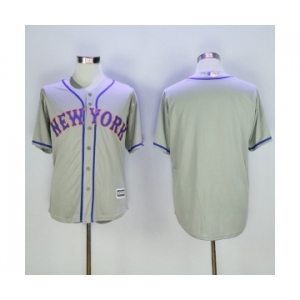 Men's New York Mets Blank Majestic Grey Official Cool Base Jersey