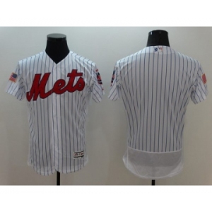 Men's New York Mets Blank Majestic White Fashion Stars & Stripes Flex Base Jersey