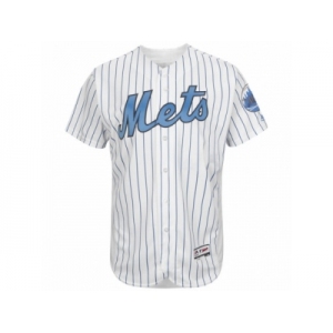 Men's New York Mets Majestic Blank White Fashion 2016 Father's Day Flex Base Team Jersey