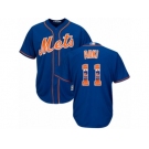 New York Mets #11 Norichika Aoki Authentic Royal Blue Team Logo Fashion Cool Base MLB Jersey