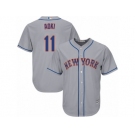 New York Mets #11 Norichika Aoki Replica Grey Road Cool Base MLB Jersey