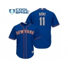 New York Mets #11 Norichika Aoki Replica Royal Blue Alternate Road Cool Base MLB Jersey