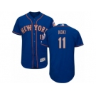 New York Mets #11 Norichika Aoki Royal Gray Flexbase Authentic Collection MLB Jersey