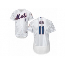 New York Mets #11 Norichika Aoki White Flexbase Authentic Collection MLB Jersey