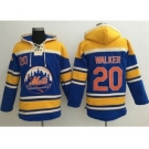 New York Mets #20 Neil Walker Blue Sawyer Hooded Sweatshirt MLB Hoodie