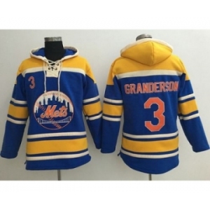 New York Mets #3 Curtis Granderson Blue Sawyer Hooded Sweatshirt MLB Hoodie