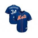 New York Mets #34 Noah Syndergaard Royal 2017 Spring Training New Cool Base Stitched Baseball Jersey