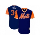 New York Mets #34 Noah Syndergaard Thor Authentic Royal Blue 2017 Players Weekend MLB Jersey