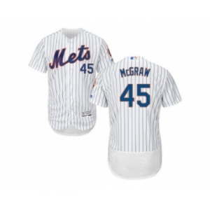 New York Mets #45 Tug McGraw White(Blue Strip) Flexbase Authentic Collection Stitched Baseball Jersey