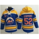 New York Mets #52 Yoenis Cespedes Blue Sawyer Hooded Sweatshirt MLB Hoodie