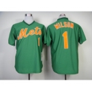 mlb jerseys new york mets #1 wilson green[1985 m&n]