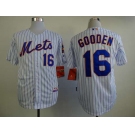 mlb jerseys new york mets #16 gooden white(blue strip)