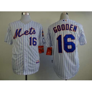 mlb jerseys new york mets #16 gooden white(blue strip)