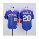 mlb jerseys new york mets #20 walker blue[number grey]