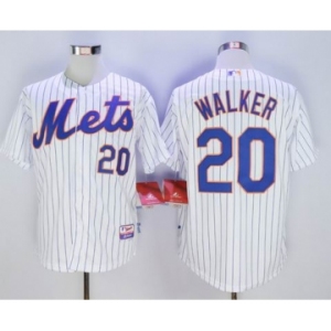 mlb jerseys new york mets #20 walker white(blue strip)