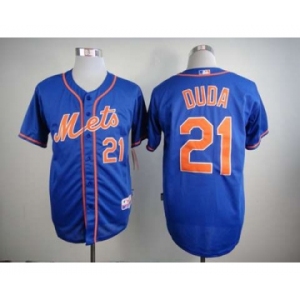 mlb jerseys new york mets #21 duda blue[number orange]