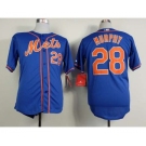 mlb jerseys new york mets #28 murphy blue[number orange]