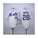 mlb jerseys new york mets #28 murphy white(blue stripe)