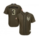 mlb jerseys new york mets #3 curtis granderson green salute to service