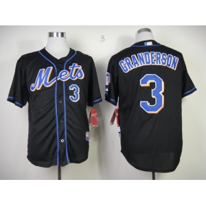 mlb jerseys new york mets #3 granderson black[2013 mlb all star patch]