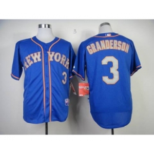 mlb jerseys new york mets #3 granderson blue[number grey]