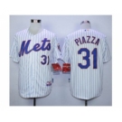 mlb jerseys new york mets #31 piazza white(blue strip)