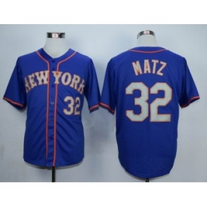 mlb jerseys new york mets #32 matz blue[number grey]