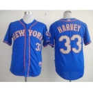 mlb jerseys new york mets #33 harvey blue[number grey][2013 mlb all star patch]