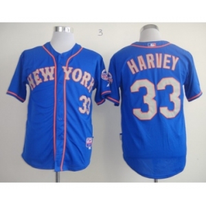 mlb jerseys new york mets #33 harvey blue[number grey][2013 mlb all star patch]