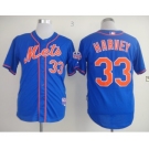 mlb jerseys new york mets #33 harvey blue[number orange][2013 mlb all star patch]