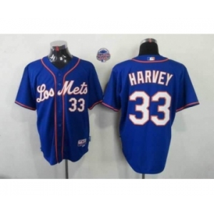 mlb jerseys new york mets #33 harvey blue[number white]