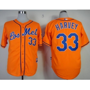 mlb jerseys new york mets #33 harvey orange[2013 mlb all star patch]