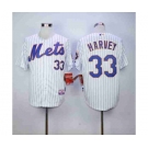 mlb jerseys new york mets #33 harvey white(blue stripe)