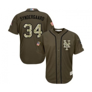 mlb jerseys new york mets #34 noah syndergaard green salute to service